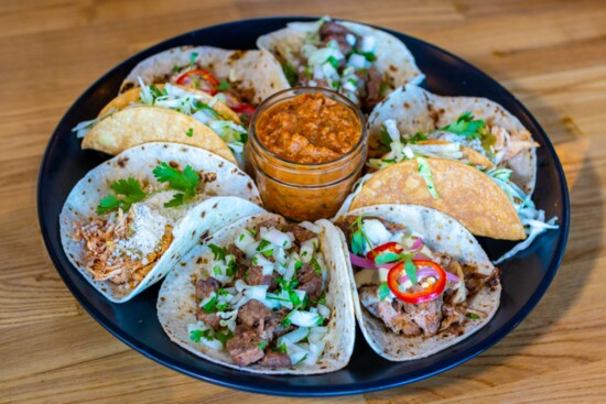 El Luchador serves a variety of tasty tacos, including a birria that Telles highly recommends