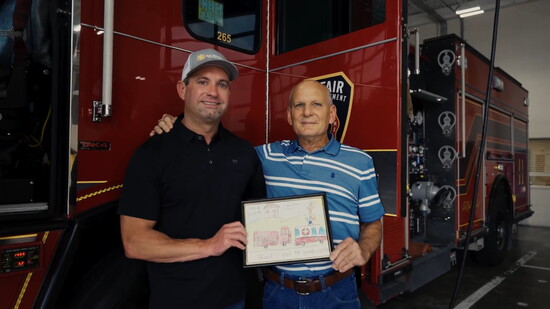 Alan Miller with his oldest son, Randal Miller