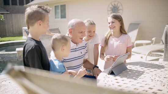 Alan Miller with his Grandkids