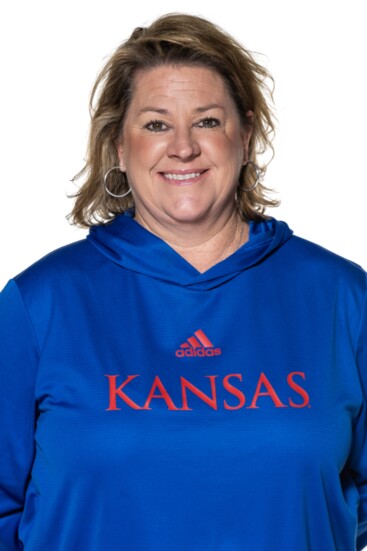 Coach Jennifer McFalls (Photo creditcredit to Missy Minear, Director of Photography for Kansas Athletics)