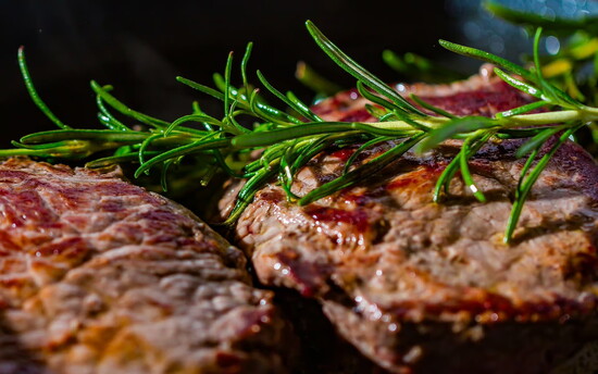 Ransom’s Steakhouse – Juicy Texas steak seared to perfection with rosemary.
