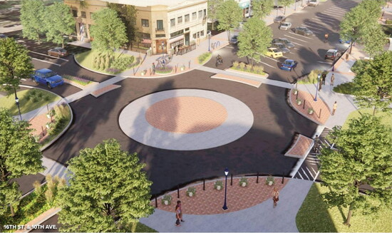 Rendering of 16th St Plaza after 2025 Construction