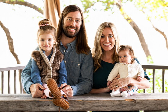Owner and President Ron Yates with his family at Spicewood Vineyards.
