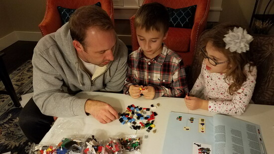 Zac spending quality time with his children.