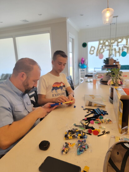 Birthday brick building