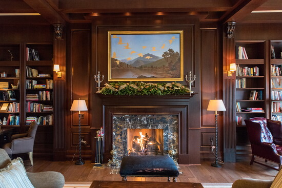 A quiet retreat and perfect escape with a warm drink. The Sundlun Library is wrapped in holiday style, offering warmth and literary charm this season.