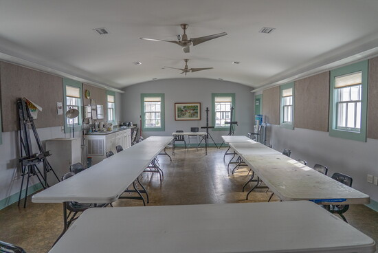 The former milking barn now serves as the Lindner Family Wing Classroom.