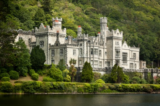 Kylemore Abbey, a Benedictine monastery founded on the grounds of Kylemore Castle, in Connemara, County Galway