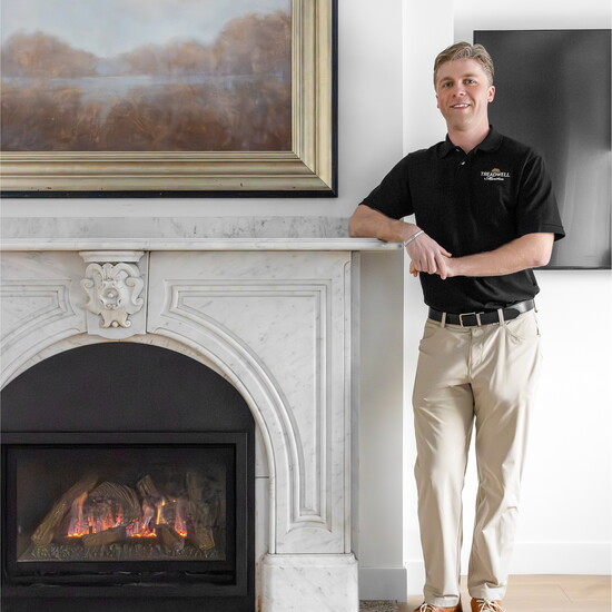 Liam Annis in the Grand Heritage Suite. Photo by Kevin Edge