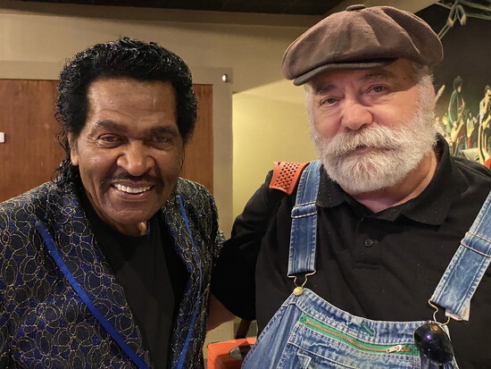 Microwave Dave with the legend and iconic blues artist Bobby Rush at the Salt and Pepper concert series in Florence AL - 2021