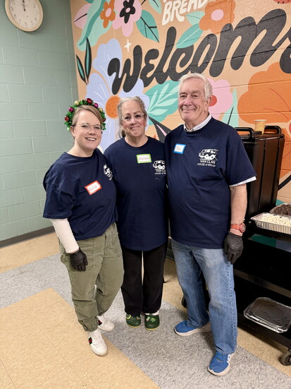 Longtime House of Bread volunteers (from left) Emilie Quinn and her parents, Michele and Joe Quinn.