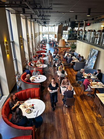 Sava Farah's namesake restaurant, Sava's, is a community hub with a welcoming atmosphere. Photo courtesy of The Pulpo Group.