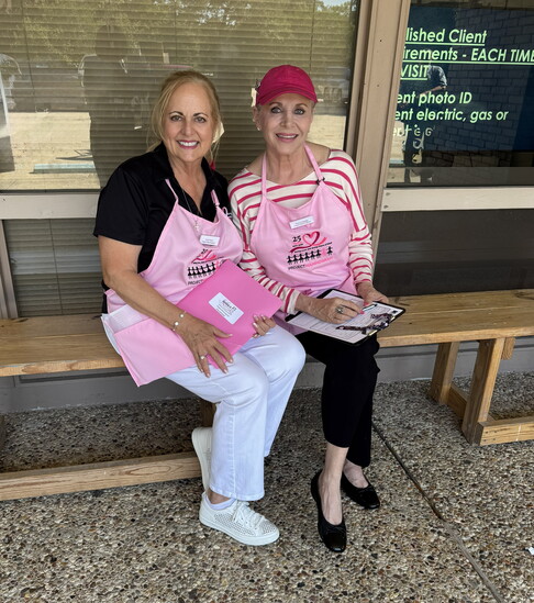 Project Mammogram volunteers Carol Prince and Ronna Hardage with the Kingwood Women’s Club—outreach in action!