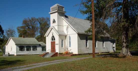 This Gaithersburg site includes this church, a school and graveyard maintained by the Pleasant View Historical Assoc. Photo Courtesy of Heritage Montgomery.