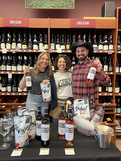 Jackie and Sales Manager from Astobiza winery, Txakoli