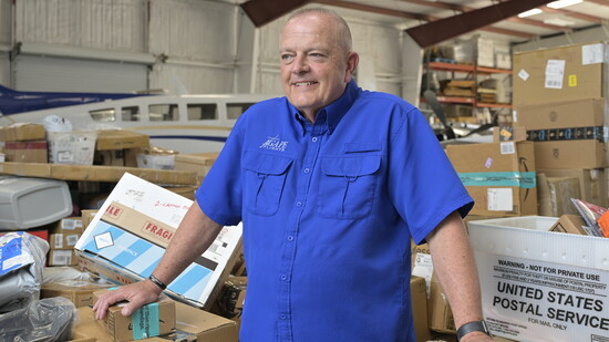 Speers takes pride in the lifesaving supplies Agape delivers to its missionary partners in the Caribbean. (Photo by Brian Glantz, 1st Glantz Media).