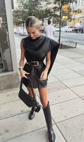 I loved this look for my first Fashion Week in NYC. Keeping it simple with a statement belt is something I always love doing when styling myself.
