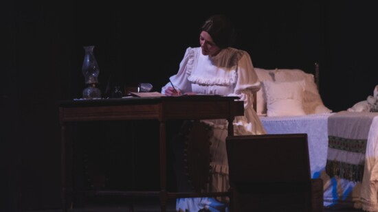 “THE BELLE OF AMHERST”: Pictured is Ronda Lewis as Emily Dickinson; Photo by Ponic Photography