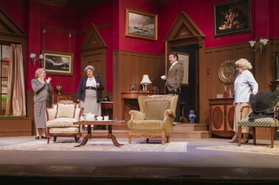 “A MURDER IS ANNOUNCED”: Pictured From Left Ceptembre Anthony-Tedesco, Jessica Osbourne, Chad Brummett and Samantha Blauwkamp; Photo by Ponic Photography