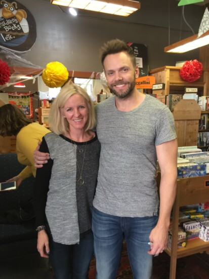 Joel with Laurie Raisys at Island Book event