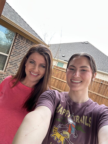 Kennedy Wood with her mom, Julie Wood. 