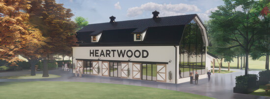 Set beside Heartwood Park, The Barn is poised to become a central hub for events, entertainment and community connection.