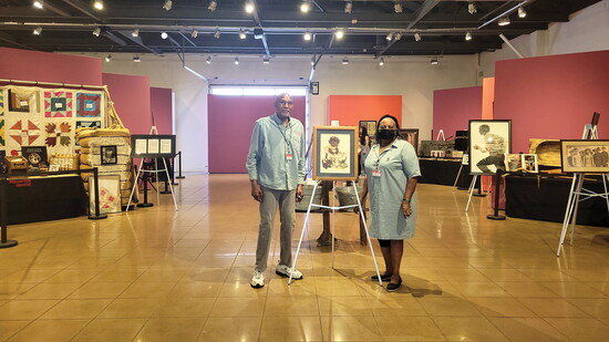 David and Sharon McLucas at an exhibit held at MOLAA in 2022.