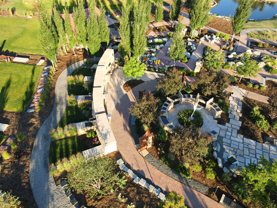 Aerial view of Seven Stones Chatfield  Botanical Garden Cemetery