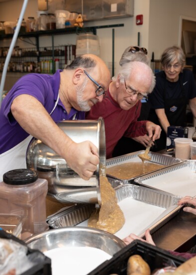 Rob Stein's Volunteer Group Making Banana Bread