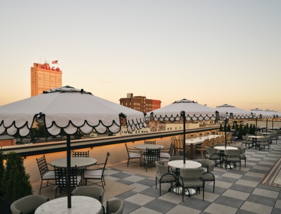 Bertie’s on the Rooftop serves seasonal dishes and bright  cocktails.