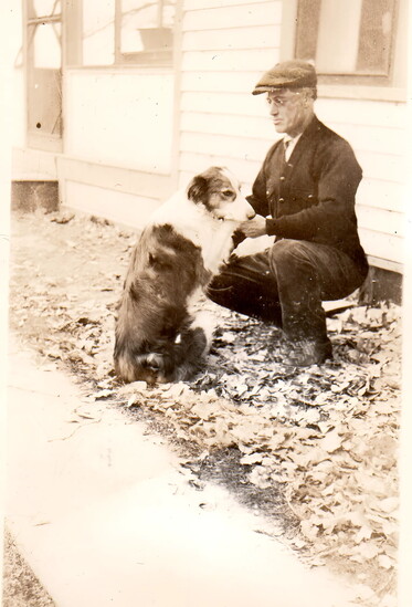 Robert Smith Dickey with trusty pal, Lady. 