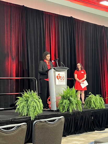 Patrice Bullock speaking to an audience. Photo courtesy of Patrice Bullock
