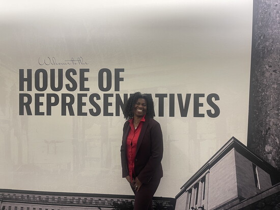 Patrice Bullock at the House of Representatives. Photo courtesy of Patrice Bullock. 