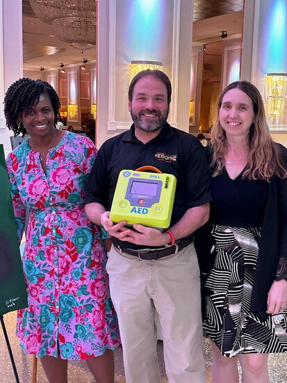 AED donation. Photo courtesy of Patrice Bullock
