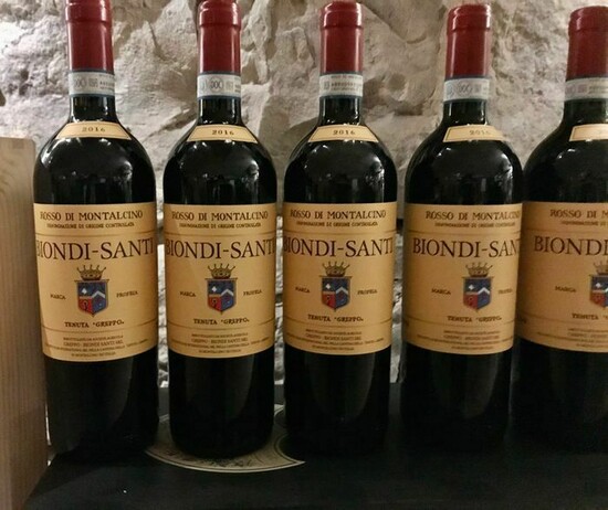 Bottles of the Biondi-Santi wine.
