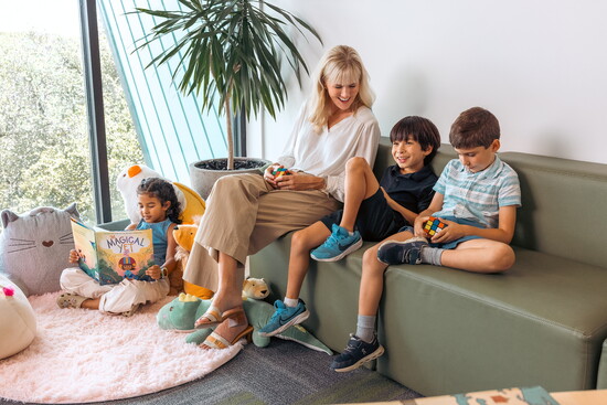 Sharing a love of reading. 