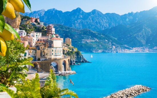 A seaside town on the Amalfi coast in Italy. 