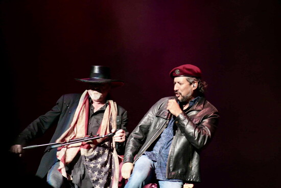 Donovan Chapman (right) performs with Eddie Montomgery of famed country duo Montgomery Gentry