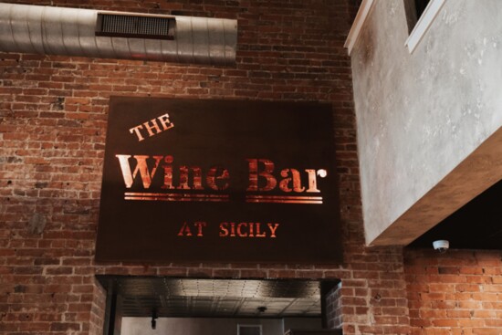 The new Wine Bar at Sicily Coal Fired Pizza