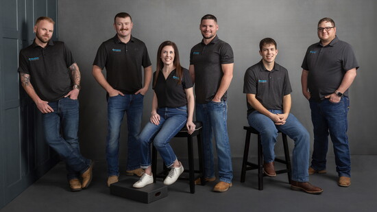 Left to right are Dakota Reed, Nick Johnson, Megan and Justin Barbee, Seth Ingram and Andrew Robertson.