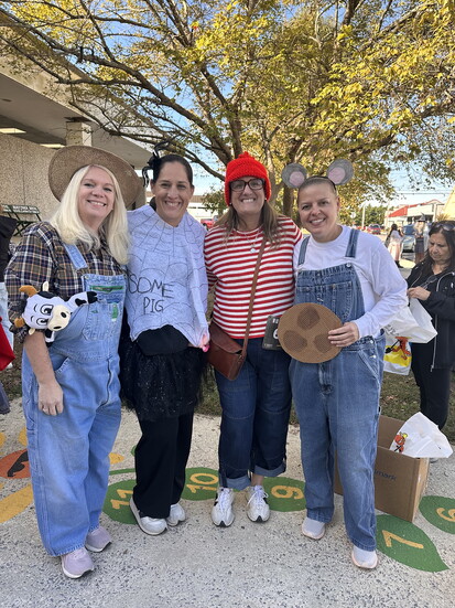 Left to right are Director Amber Thornton, Friends of the Cullman County Public Libraries President Julie Freeman, Jennifer Ray and Joy Beth Griggs at the Story