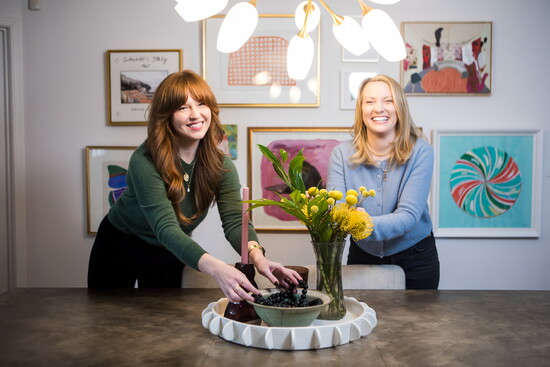 Susie Prince, lead designer of Susie Mae Design is pictured here with Elizabeth Lamb, associate designer.