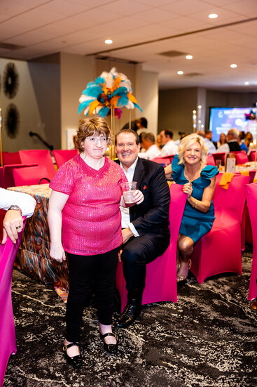 Longtime Villager Amanda shines at The Village Centers' 2026 Casino Night event.