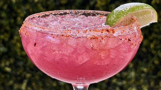 Prickly Pear Margarita. Photo Credit: Latitude Seafood Co., Bel Air