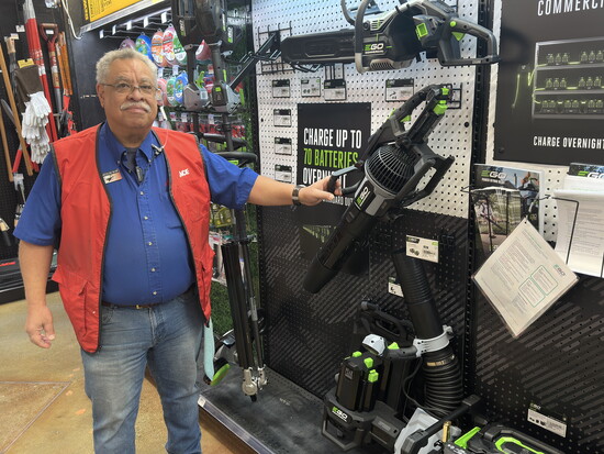 Downtown Walnut Creek ACE Hardware's B2B Lead Bob Flores with the EGO Commercial and EGO Residential line. 