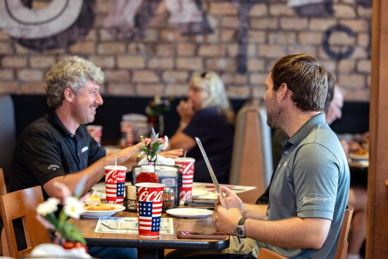 Diners at Box Hill Pizzeria & Crab cakes. Photo Credit: Kerry Paradis Photography
