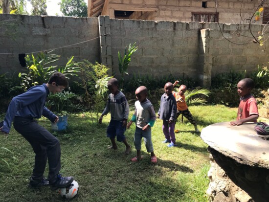 He would leave soccer balls every place we stoped and played with the locals.