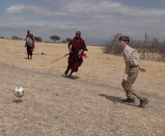 He would leave soccer balls every place we stoped and played with the locals.