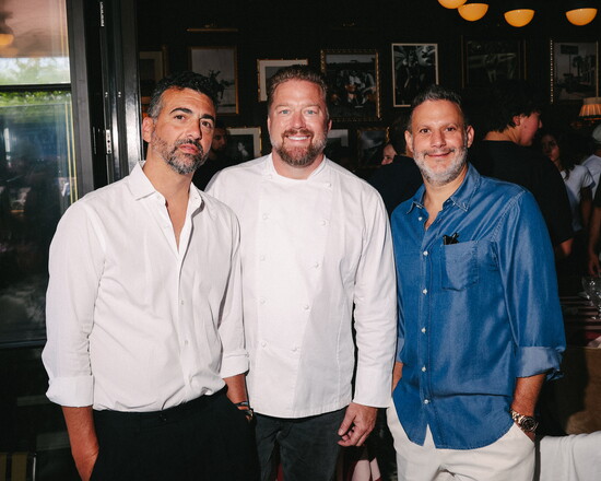 John Terzian, chef Tim Hollingsworth and Brian Toll