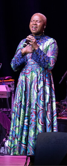 Angélique Kidjo engages audiences at State Theatre. Photo by Mattos.